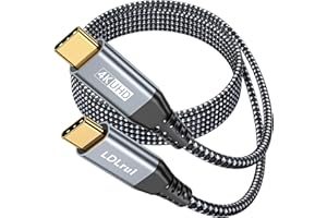 USB C Monitor Cable 6ft, 4K 60HZ Video Output, 20Gbps Data Transfer, 100W PD. USB 3.2 Gen 2x2 Type C Fast Charging Cable for 