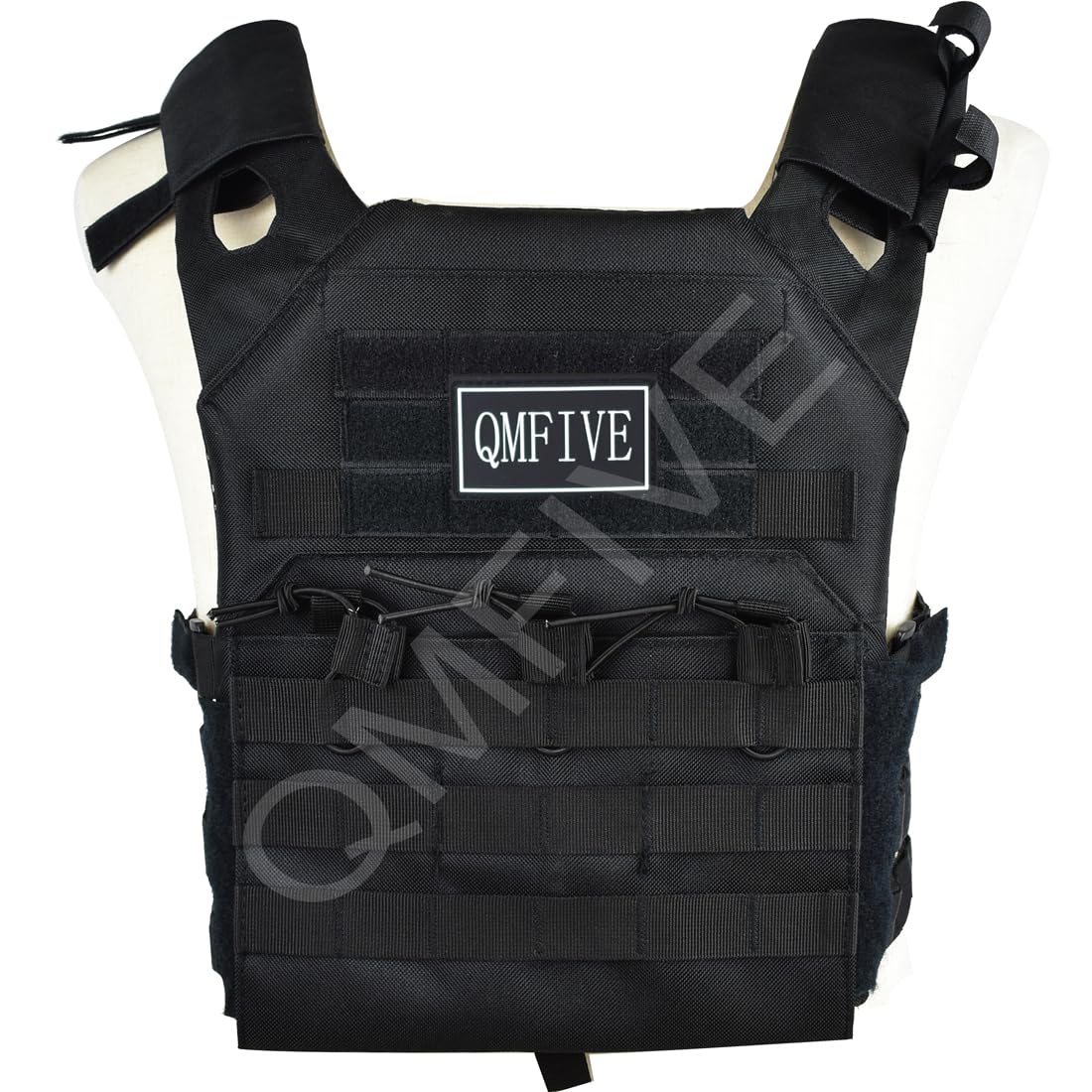 QMFIVE Airsoft Vest, Plate Carrier, JPC Tactical Combat Vest Military Wargame Molle Plate Carrier Outdoor Uniform Combat Gear (JPC-BLACK)