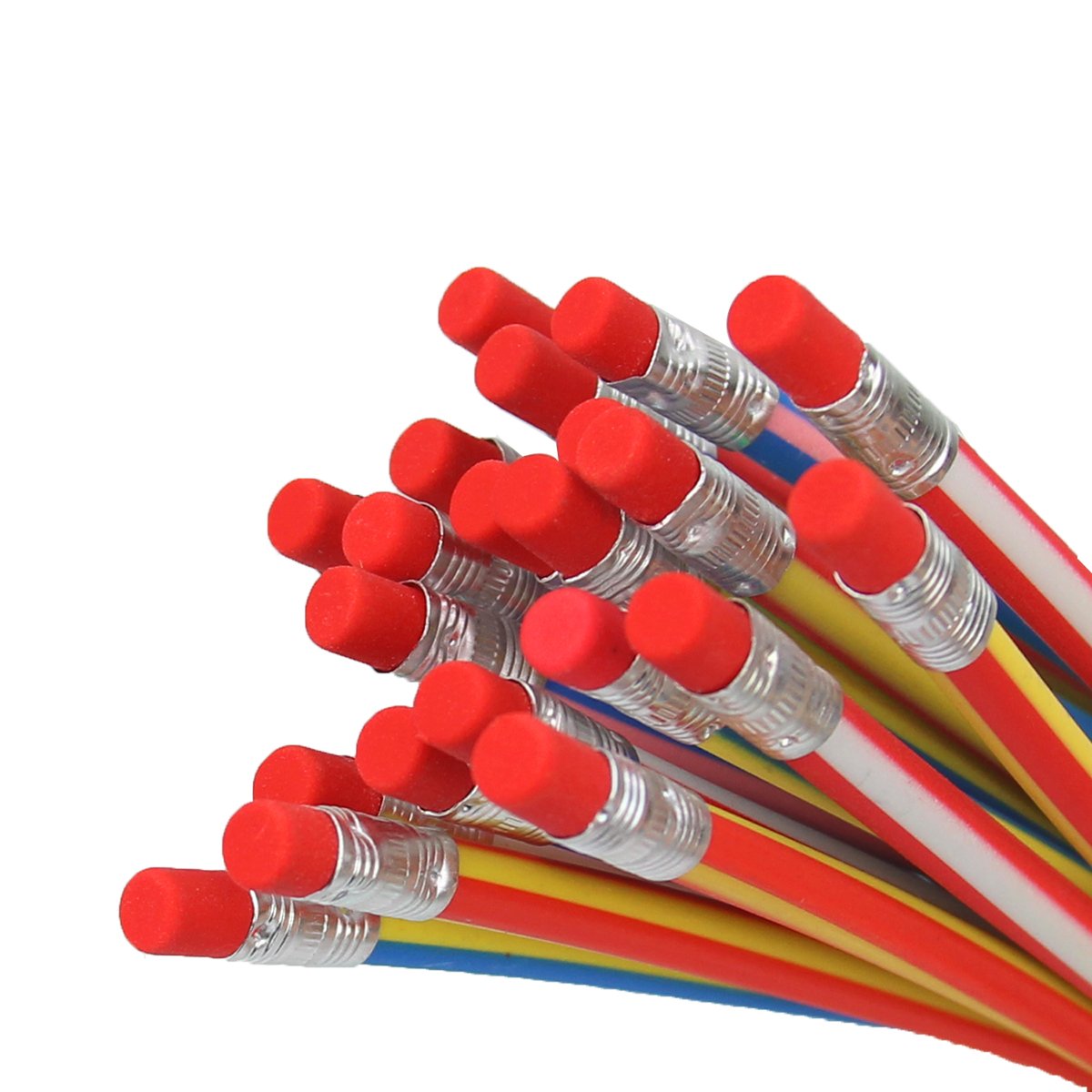 Flexible Pencils Pack of 40 Soft Pencil with Eraser for Kids Magic Colorful Bendy Pencil