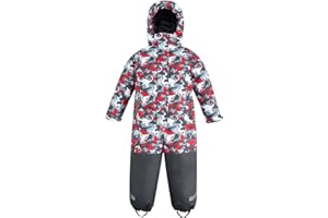 Gogokids Kids Snowsuit One Piece Ski Suit for Boys Girls 3-9 Years, Toddler Waterproof Winter Snow Suits Overalls