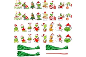 GLADFRESIT Christmas Tree Grinch Gift Decoration Hangers Grinch Theme Party Hanging Ornaments Can be Used as Home-Themed Part