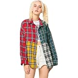 LifeHe Men Women Plaid Shirts Colour 
