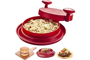 PEEOED Chicken Shredder ShredMachine Meat Shredder Tool with Handles and Non-Skid Base for Ground Beef Pulled Pork and Chicken 20CM/7.9inch Safer Than Bear Claws for Shredding Meat (Small, Red)