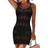 Pink Queen Women Swimsuit Cover Up Beach Bathing Suit Mesh Knit Crochet Dress 2026