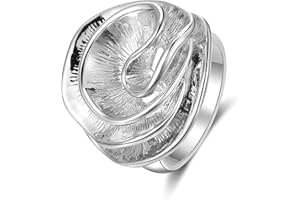 Aprilery Gold and Silver Statement Rings, Chunky Band Signet Plated Rings Wide Metal Square Rings Cocktail Party Christmas fo