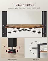 VASAGLE 4-Tier Bookshelf 24x40x107 cm Rustic Brown Ink Black LLS099B01 view 4