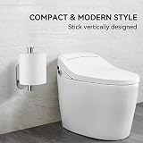 YUET Chrome Wall Mounted Toilet Roll Holder SUS 304 Self Adhesive No Drilling view 4