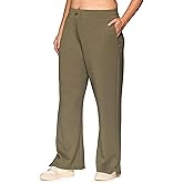 RBX Women's Plus Size Sweatpants Luxe Athleisure Fabric Wide Leg Pant with Pockets Yoga Pants with Drawstring Waist