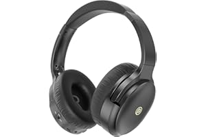 EAORUL Active Noise Cancelling Headphones, 100H Playtime Headphones Wireless Bluetooth, Bluetooth Headphone with Mic, Over Ear Wireless Headphone with Deep Bass,Fast Charging for Travel (Midnight)