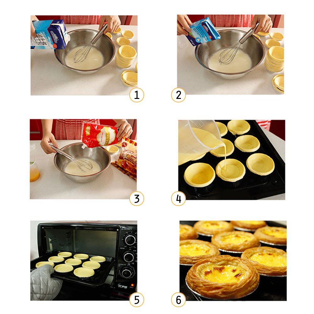 150pcs Disposable Aluminum Foil Baking Cookie Muffin Cupcake Egg Tart