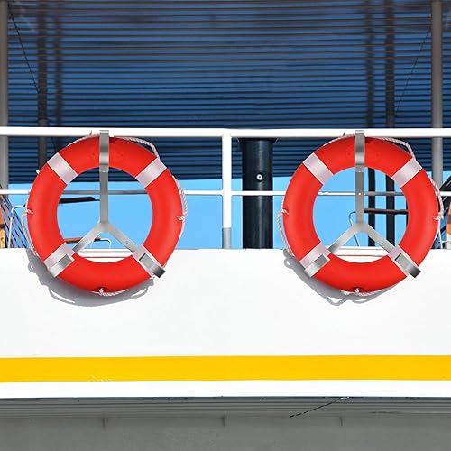 Durable Marine Safety Life Ring Buoy With Reflective Tape And Grab - View #2