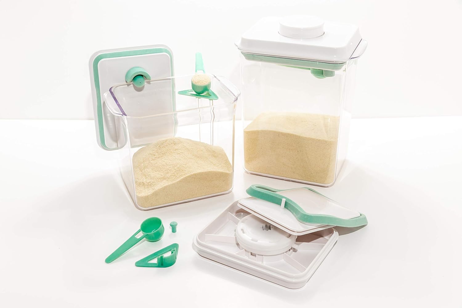 Super Doopers One Touch Baby Milk Powder Dispenser, Airtight Food Storage Container with Lid for Formula Powder Coffee Beans - Image 5