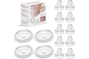 AFONTOTO 14Pack Breast Pump Parts Compatible with momcozy S9 Pro/S12 Pro/S9/S12 Wearable Breastpump, 10Pack Duckbill Valve & 4Pack Silicone Diaphragm Breast Pump Replacement Parts Breastfeeding Essentials Kit