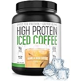Iced Coffee, High Protein Coffee Keto Friendly, 18g of Protein, 2g Carbs, Natural Ingredients (18 Servings, Vanilla Latte)