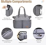 Lekebaby Nappy Changing Bag Satchel Grey Arrow Print Large Capacity view 5