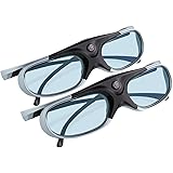 3D Glasses, APEMAN DLP Series Rechargeable Glasses Hi-Brightness/Hi-Contrast Compatible with All DLP 3D Projectors ( Pack of 2 )
