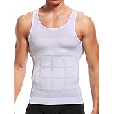MISS MOLY Compression Shirts for Men Slimming Shirt Body Shaper Vest to Hide Gynecomastia Moobs Base Layer Tank Tops