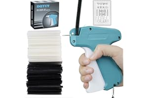 DQTUV Stitch Gun for Clothes, Tagging Gun for Clothing, Mini Stitch Gun for Clothes, Clothing Stitch Gun with 6 Fine Needles, 4000 Black & 4000 White Fasteners, Stitch Gun for Instant Repairs