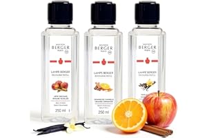 MAISON BERGER Lampe Berger Fragrance Trio Refill for Home Fragrance Oil Diffuser - 3 x 8.45 Fluid Ounces - 3x250 milliliters 