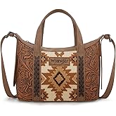 Wrangler Tooled Aztec Small Crossbody Bags for Women Designer Top-Handle Crossbody Handbag