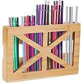 PEKER Straw Organizer for Cabinet Door, Peel and Stick Straw Holder with 5 Sections, Fast-Drying Ventilated Storage Rack for Reusable, Smoothie and Boba Straws