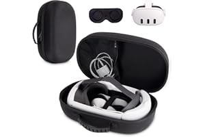 wonlince Hard Carrying Case for Meta Quest 3，Compatible Meta Quest 3 accessory with ELITE headband, touch controller and other accessories，Stylish design for traveling，Black