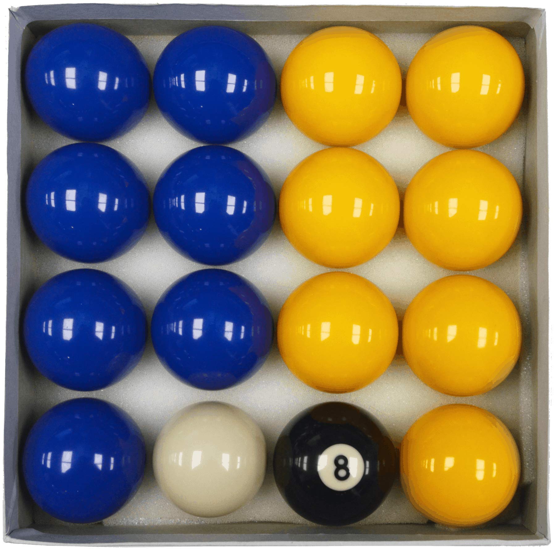 Homegames Pool Table Balls BLUE and YELLOW 2" UK Competition Set