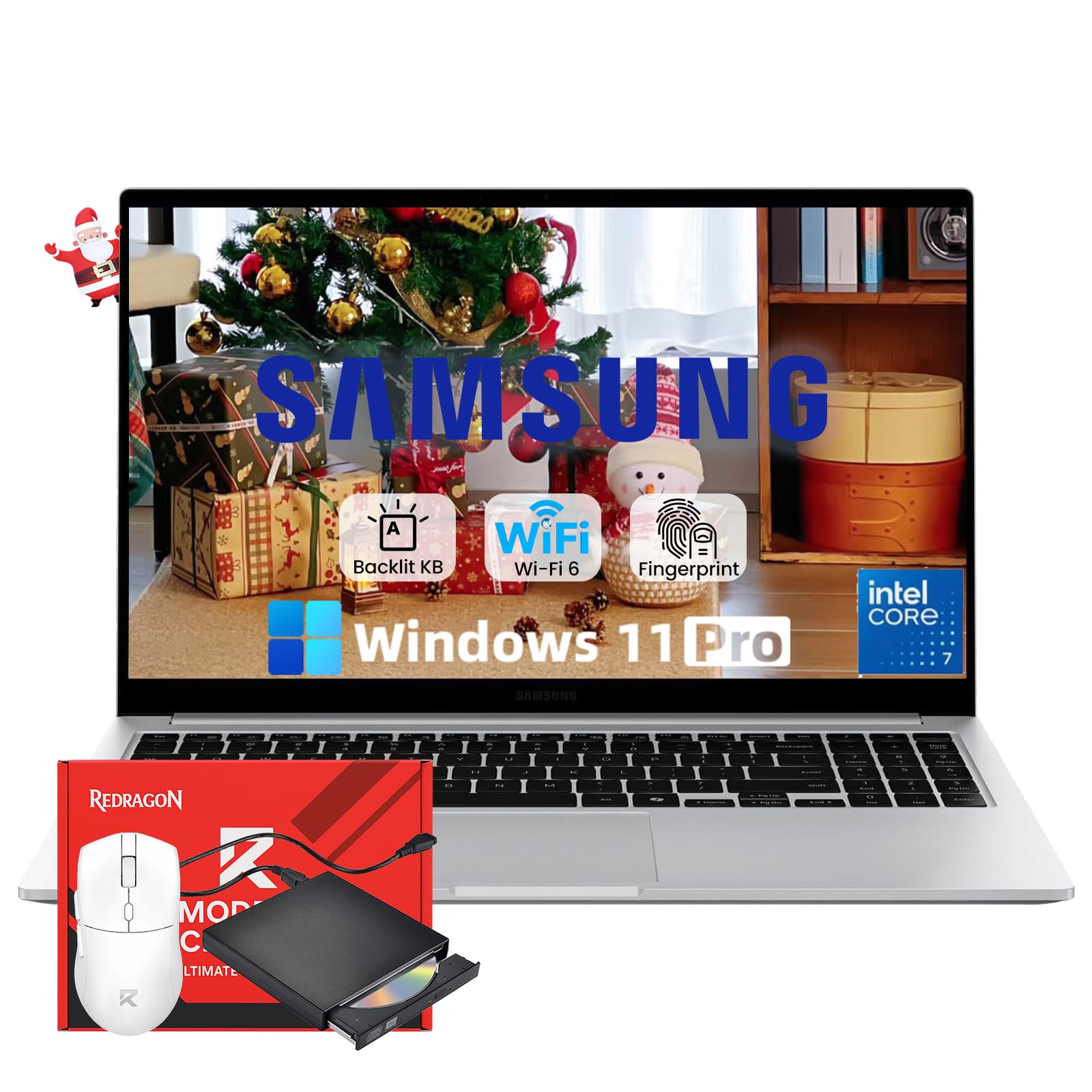 Samsung Galaxy Book4 Laptop 15.6" FHD, Intel 10-Core 7, 16GB Memory, 1TB SSD, Backlit Keyboard, Fingerprint Reader, HDMI, USB-C, Windows 11 Pro for Student, Home & Business Laptop