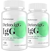 Pyelvornaxqut IgG Immunoglobulin Supplement - Bovine Colostrum Supplement Alternative - Dairy Free Bovine Immunoglobulin with IgM, IGA &amp; Inulin Prebiotic Fiber - 240 Capsules
