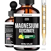 Vita Guard Magnesium Glycinate 500mg Liquid Drops | High-Absorption Liquid Magnesium for Relaxation, Sleep Support & Muscle Wellness | Sugar-Free, Vegan, Non-GMO Magnesium Supplement