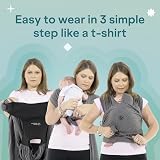 Koala Babycare Baby Sling Easy to Wear Ergonomic Support Bordeaux up to 9 kg view 3