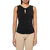 BOSS Women's Sleeveless Jersey Gathered Top