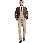 Fesenbo Retro 3 Piece Suit Tweed Herringbone Suit Jacket 2 Button Slim Fit Groom Men Formal Suit Vest Dress Pants Prom Tuxedo