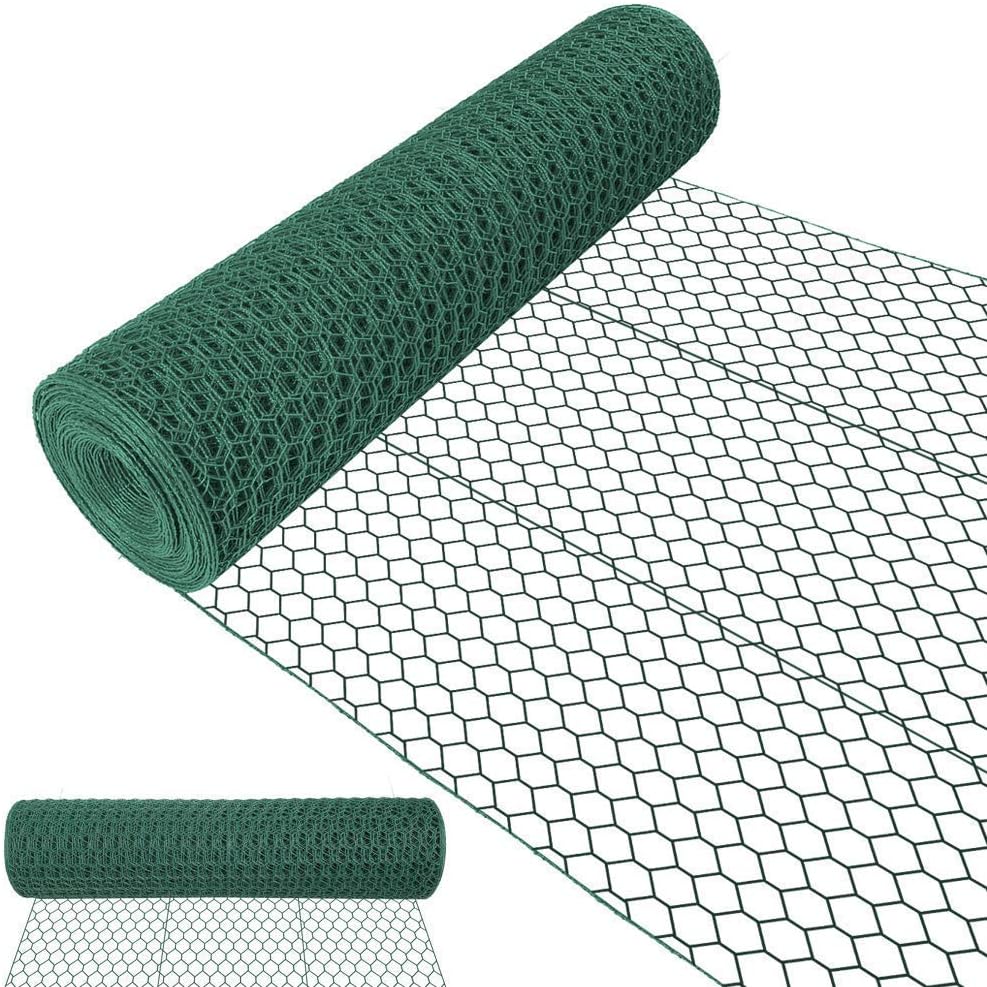 1M X 25M Hexagonal Wire Mesh Fence Green Mesh Size 25.4 mm Garden Wire