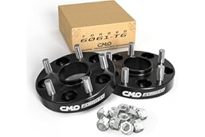 Customadeonly 5x114.3 Wheel Spacers for RSX RL CL TL Prelude CRV MDx Pilot S2000 NSX Accord Element TSx, 1 Inch (25mm) Thick Hubcentric 64.1mm Bore M12x1.5 Studs (2pcs Black) 5x4.5 Hub Centric Spacer