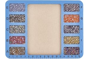 BENECREAT 2 Pcs Felt Beading Mat, 7.8x5.9 Inch Rectangle Felt Bead Design Boards with Centimeter Alphabetic Scale Beads Tray 
