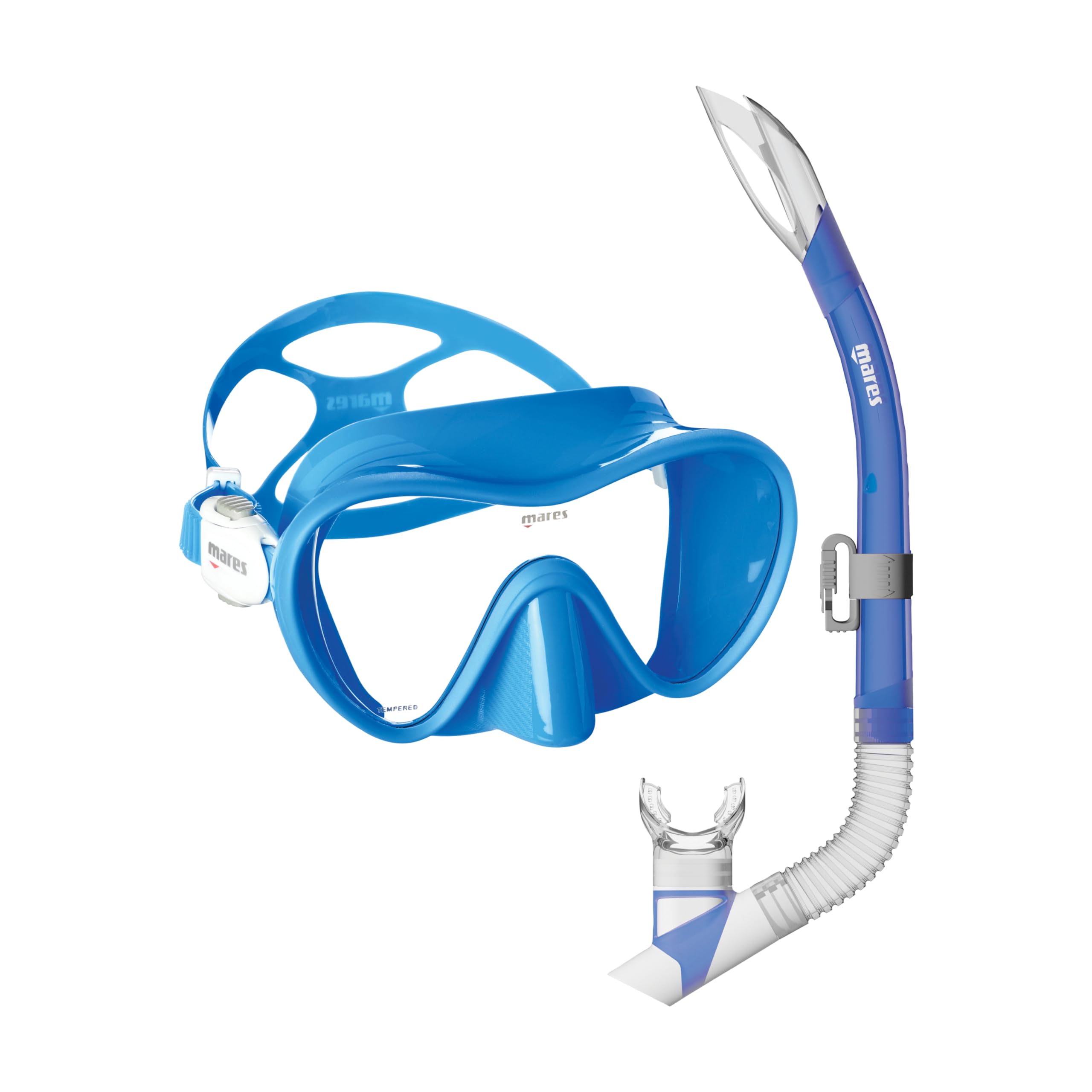 Mares Tropical Snorkel and Diving Mask, unisex_adult, Snorkel and diving mask, 411776, Blue, standard size