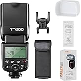 Godox TT600 2.4G Wireless Camera Flash Speedlite with Diffuser, Master/Slave GN60 Manual Flash, HSS when paired off camera wi