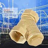 Akozon 1" BSP Brass Y Strainer Filter Valve Connector for Water Oil Separation view 3