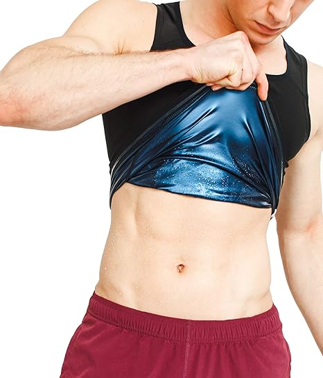 Sweat Shaper Men's Premium Workout Tank Top Slimming Polymer