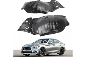 JMTAAT Front Fender Liner Inner Panel Compatible with 2014-2023 Infiniti Q50 Replacement for 638404GA0B 638414GA0B IN1248128 IN1249128 Wheel Liner Splash Shield Guard Left & Right Side (Front Section)