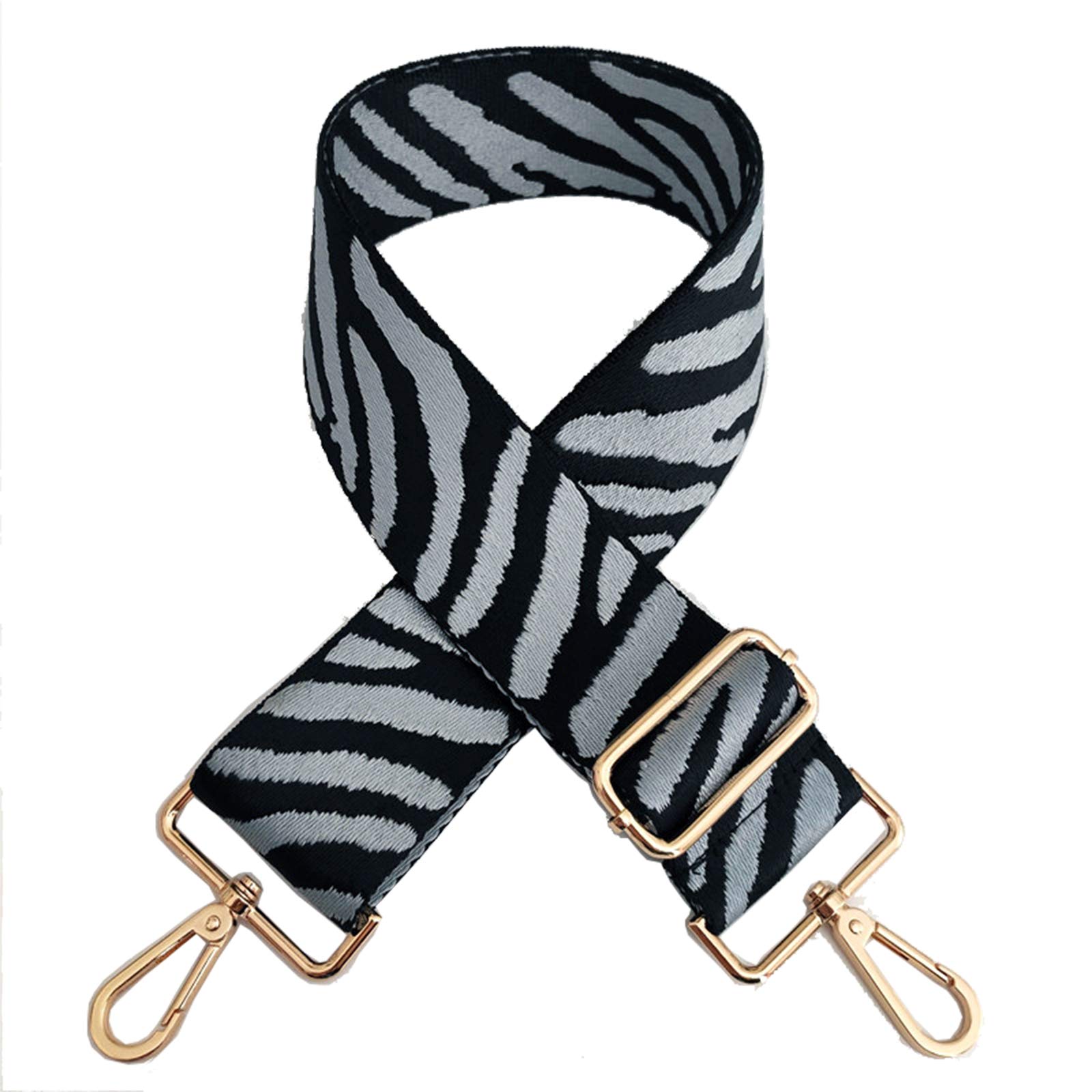 Beacone Wide Zebra Pattern Purse Bag Strap
