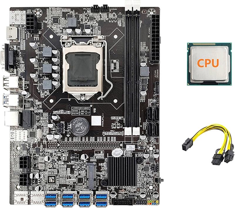 Lodokdre B75 ETH Mining Motherboard 8xPCIe USB CPU LGA1155 MSATA Miner