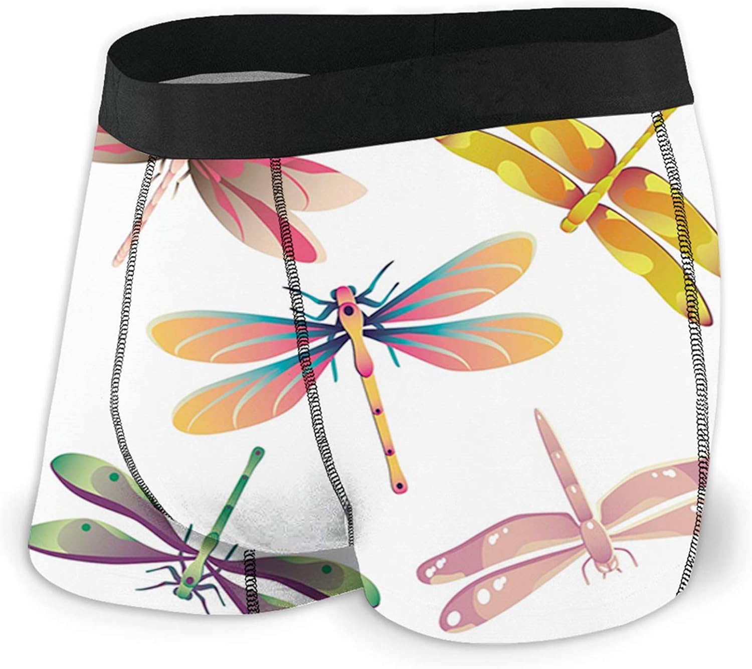 Men's Boxer Briefs,Five Ancient Bugs in Modern Abstract Pattern Natural