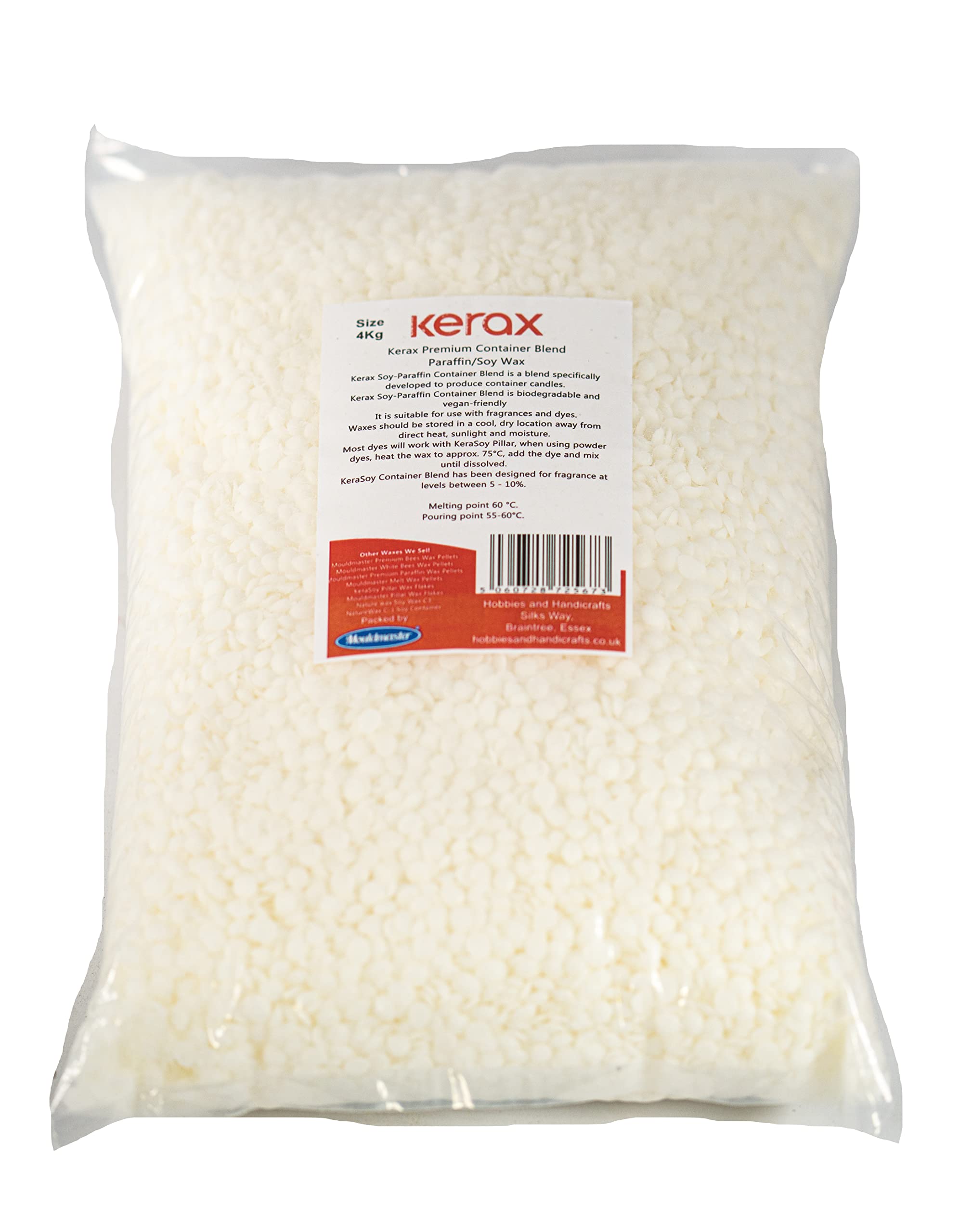 Kerax Premium Container Blend Paraffin/Soy Wax 4kg