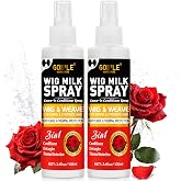 Goiple 2PCS Synthetic Wig Milk Spray, Heat Thermal Leave-In Conditioner Wig Detangler Spray for Human Wigs, Conditioner ＆ Detangler 3 in 1 Moisturizer, Synthetic Hair Wigs Easy Combing