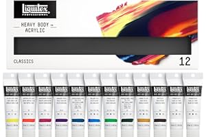 Liquitex Professional Heavy Body Acrylic Paint, Classic 12 x 59ml (2-oz) Set
