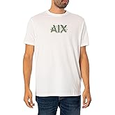 Armani Exchange Mens A|x Logo with Partial Distortion Regular Fit Tee