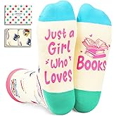 Zmart Book Lovers Gifts for Women - Reading Socks for Adults, Book Reader Gift for Bookworms