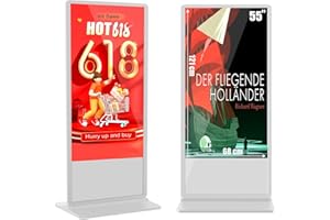 YIOUWUEN 55 Inch Touchscreen Digital Signage Kiosk, FHD 1080p, Floor Standing LCD Digital Signage, 1GB+8GB Android 10,Core 3566,Display Screen with USB 3.0 Flash Drive and Mouse